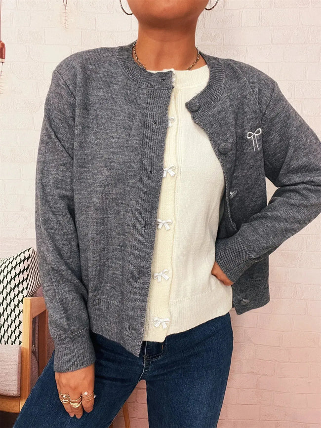 Button Up Long Sleeve Cardigan  Style Ratio