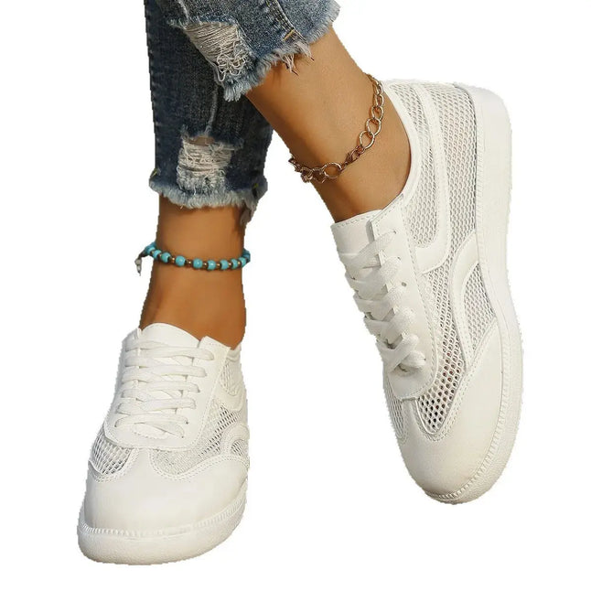 Mesh Lace Up Sneakers  Style Ratio