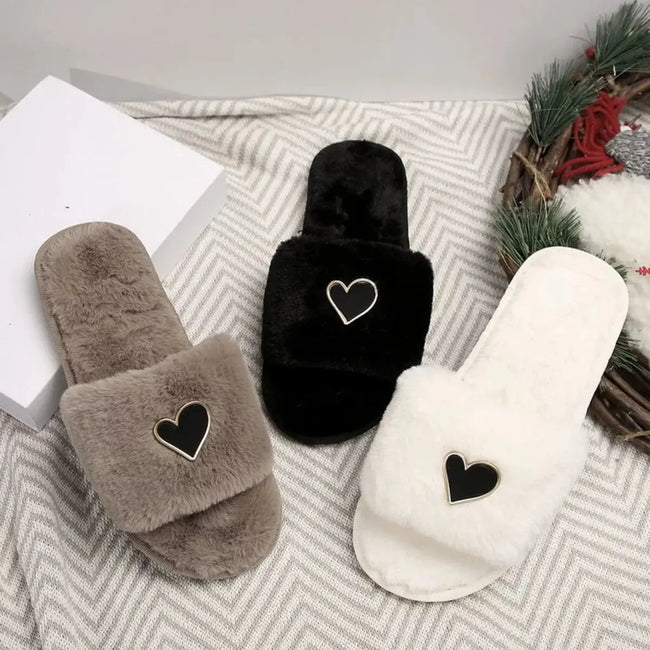 Heart Open Toe Slippers  Style Ratio