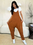 Double Take Full Size Sleeveless V-Neck Pocketed Jumpsuit  Style Ratio