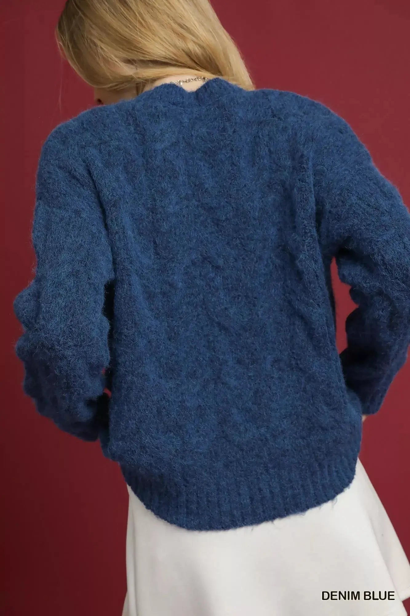Umgee Cable Knit Cozy Sweater  Style Ratio