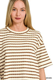 Zenana Striped Short Sleeve Tee & Shorts Set  Style Ratio
