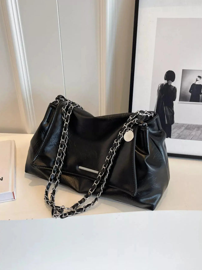 Chain Accent Flap Shoulder Bag  Style Ratio