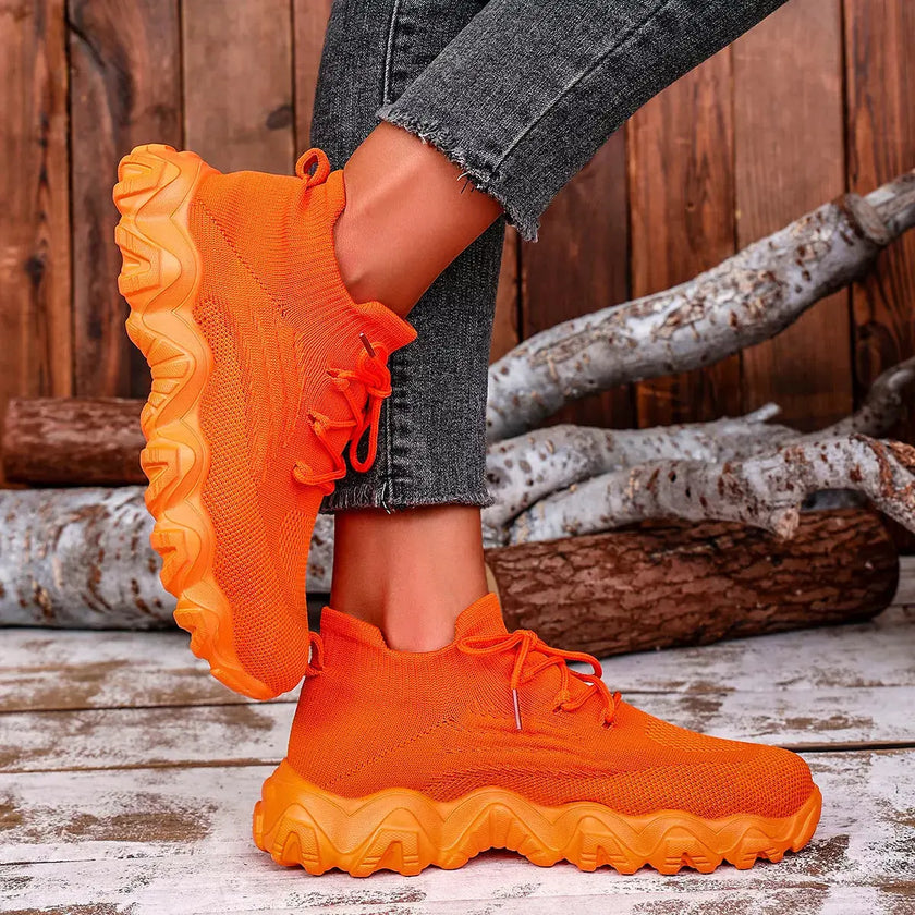 Round Toe Lace Up Athletic  Style Ratio