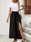 High-Waisted Side Slit Pants  Style Ratio