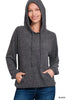 Zenana Brushed Hacci Melange Hoodie  Style Ratio