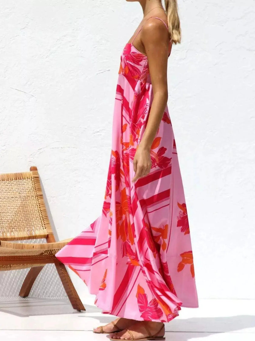Printed Spaghetti Strap Maxi Dress  Style Ratio