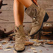 Suede Ankle Boots with Bow Accent  Style Ratio