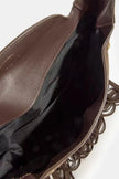 Fame Rivet Trim Suede Fringe Shoulder Bag  Style Ratio