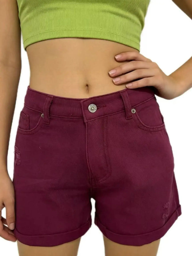 Ripped High Waisted Denim Shorts  Style Ratio