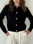 Button Up Texture Knit Cardigan  Style Ratio