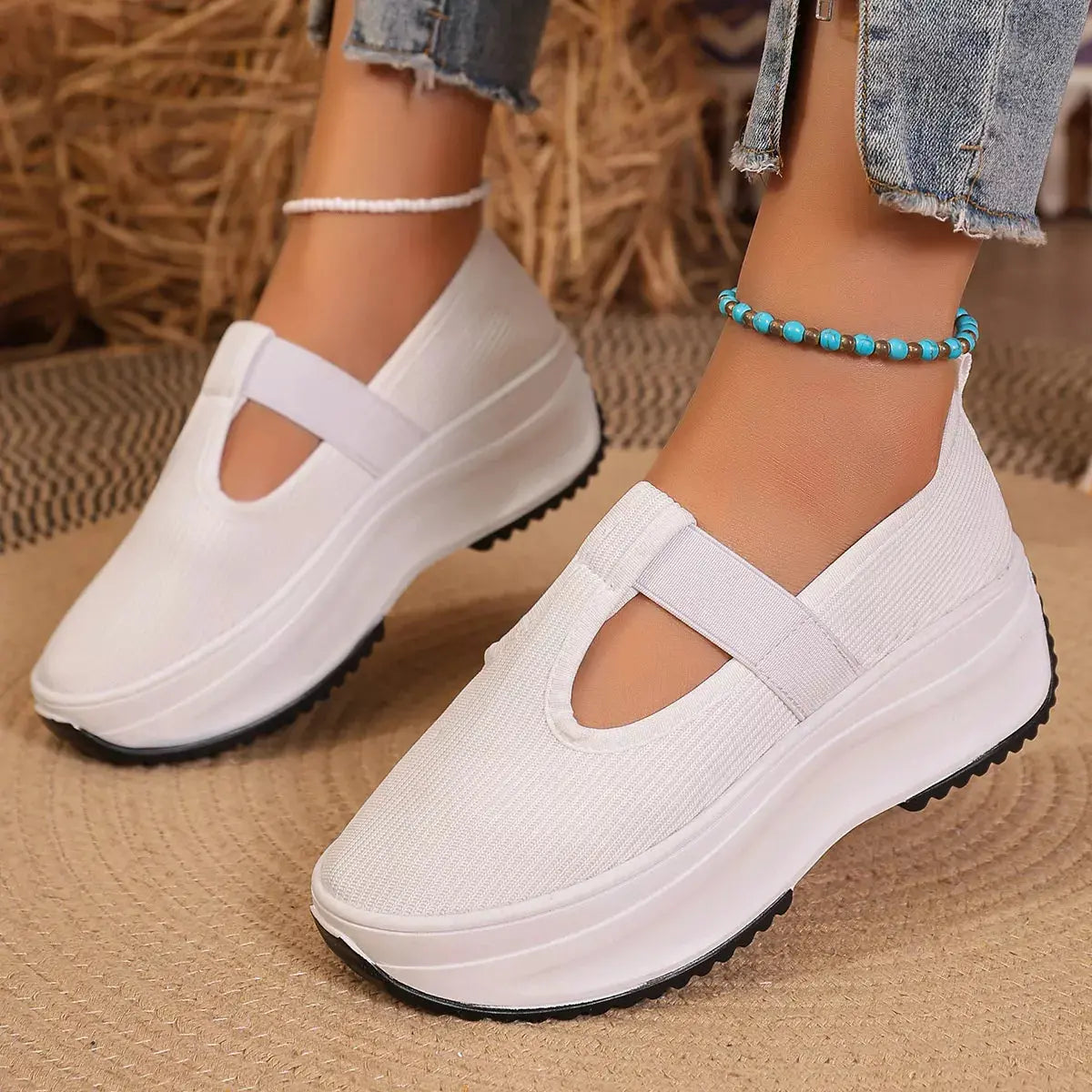 Round Toe Platform Slip-Ons  Style Ratio