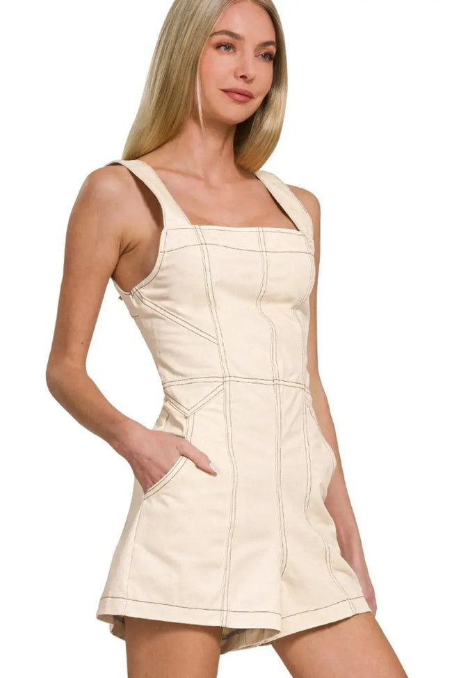 Zenana Tie Back Romper  Style Ratio