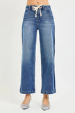 RISEN Elastic Band High Rise Cropped Wide Jeans  Style Ratio