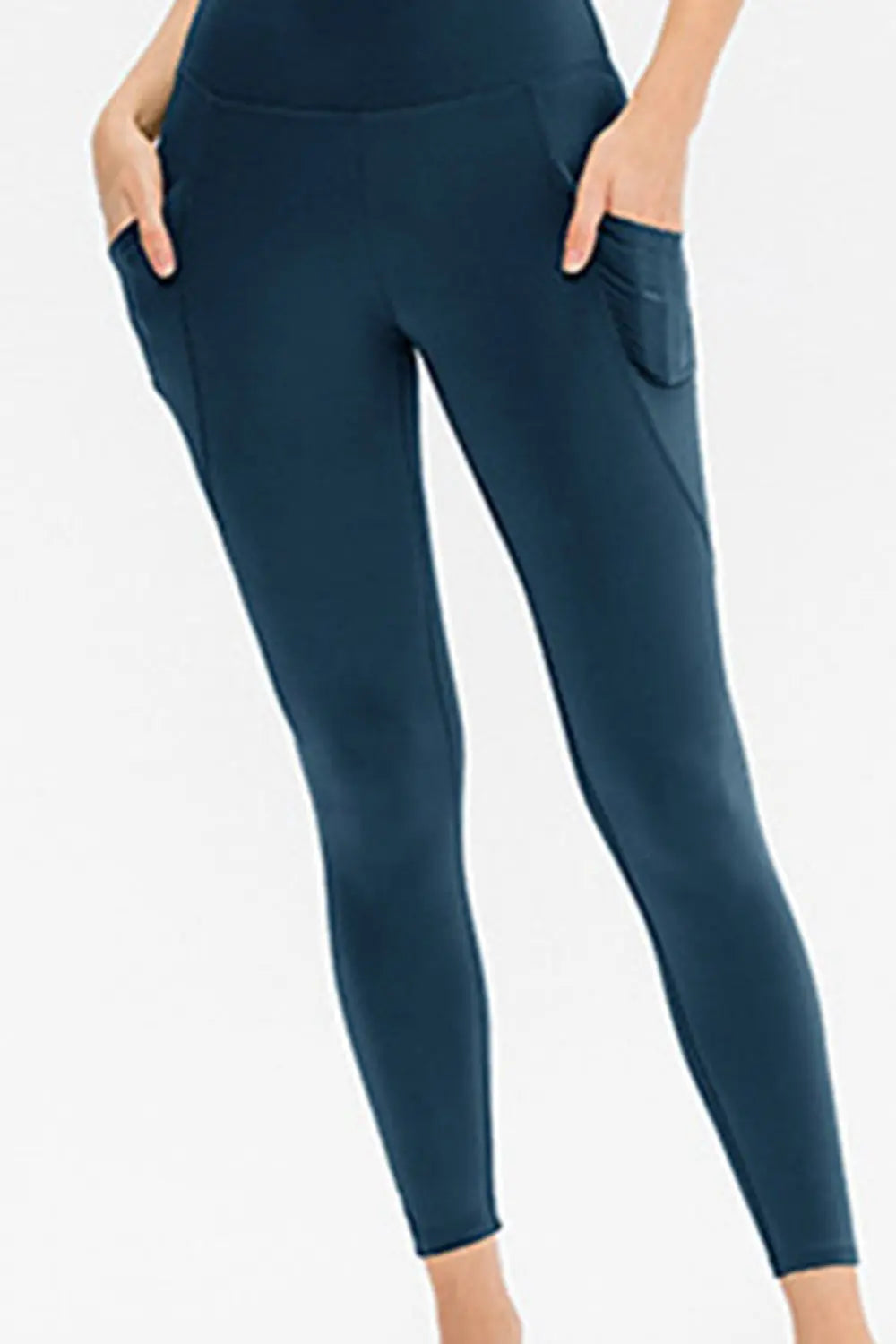 Slim Fit Long Active Leggings with Pockets  Style Ratio
