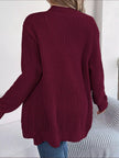 Chunky Knit Open Front Cardigan with Pockets  Style Ratio