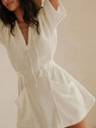 Relaxed Fit Half Sleeve Cover-Up  Style Ratio