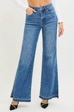 RISEN High Rise Wide Leg Jeans With Released Hem  Style Ratio