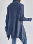 Turtleneck High-Low Hem Sweater  Style Ratio