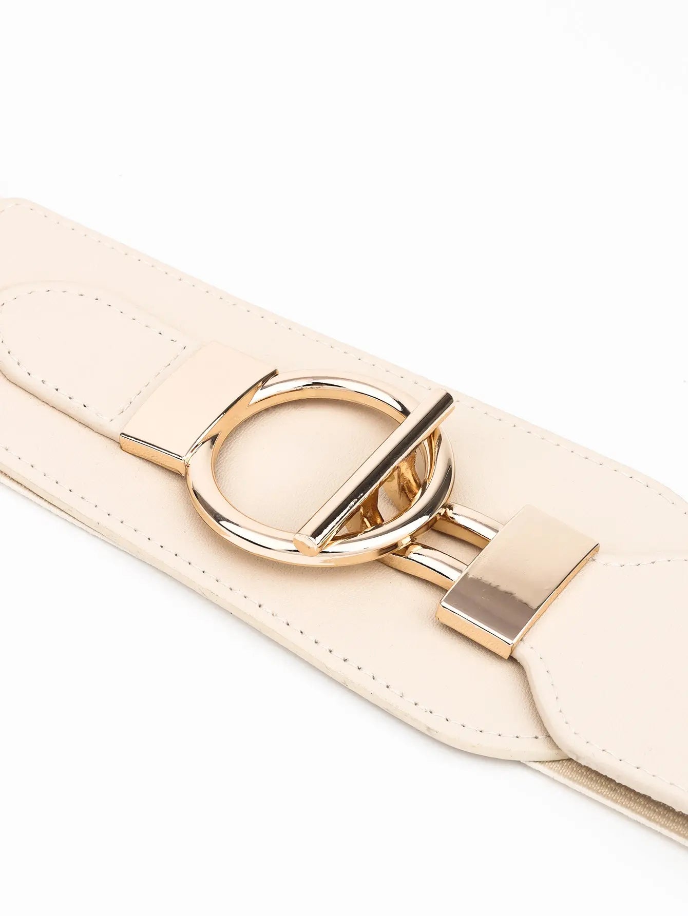 PU Elastic Wide Belt with Alloy Buckle  Style Ratio