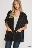 Umgee Open Front Knit Cardigan with Front Pockets  Style Ratio