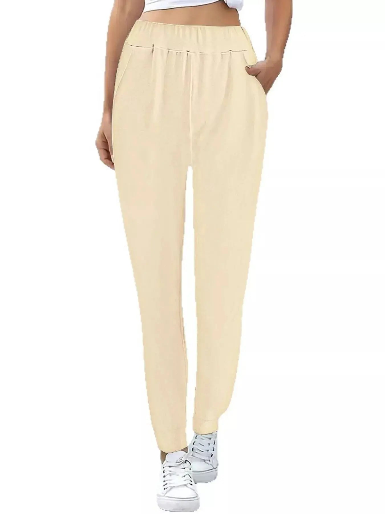 Comfortable Elastic Waist Casual Pants  Style Ratio