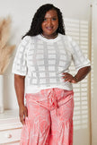 Mandy Ribbed Trim Round Neck Knit Blouse  Style Ratio