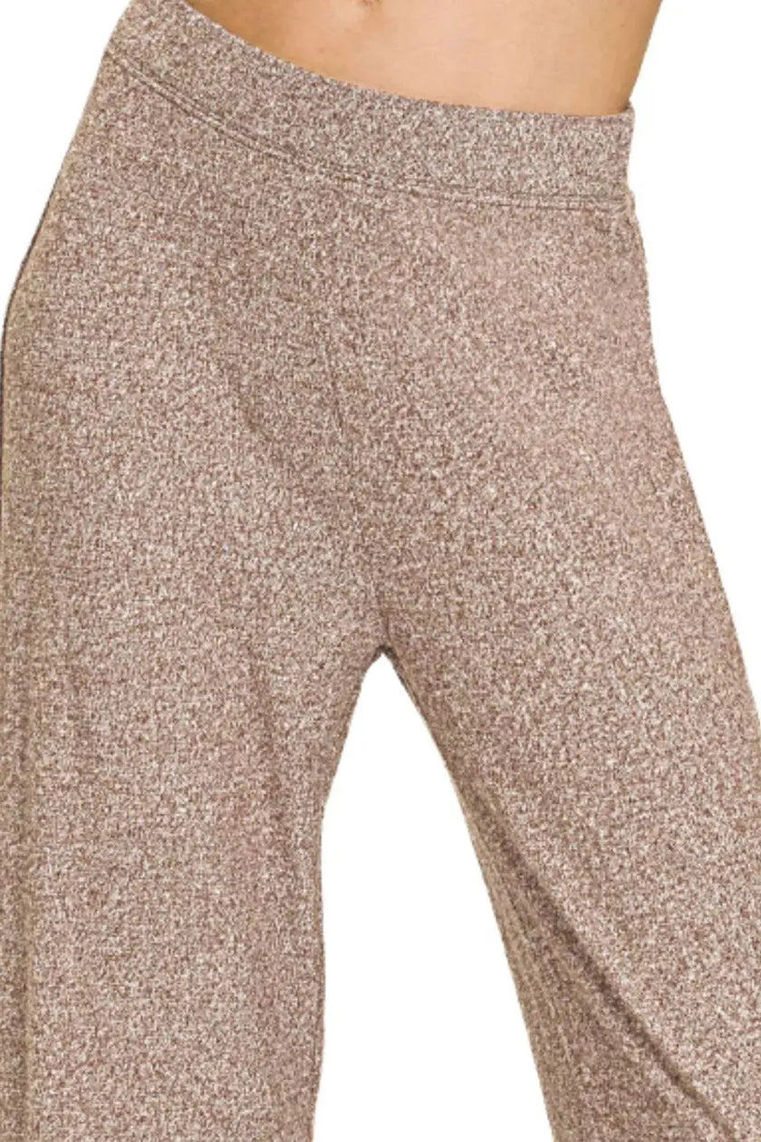 Zenana Soft Elastic Waisted Flare Pants  Style Ratio