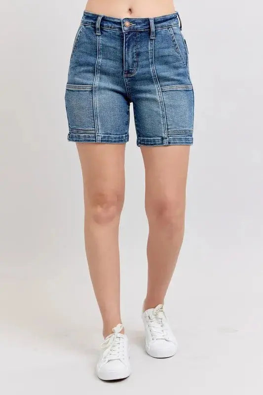 Judy Blue Full Size High Rise Denim Shorts  Style Ratio