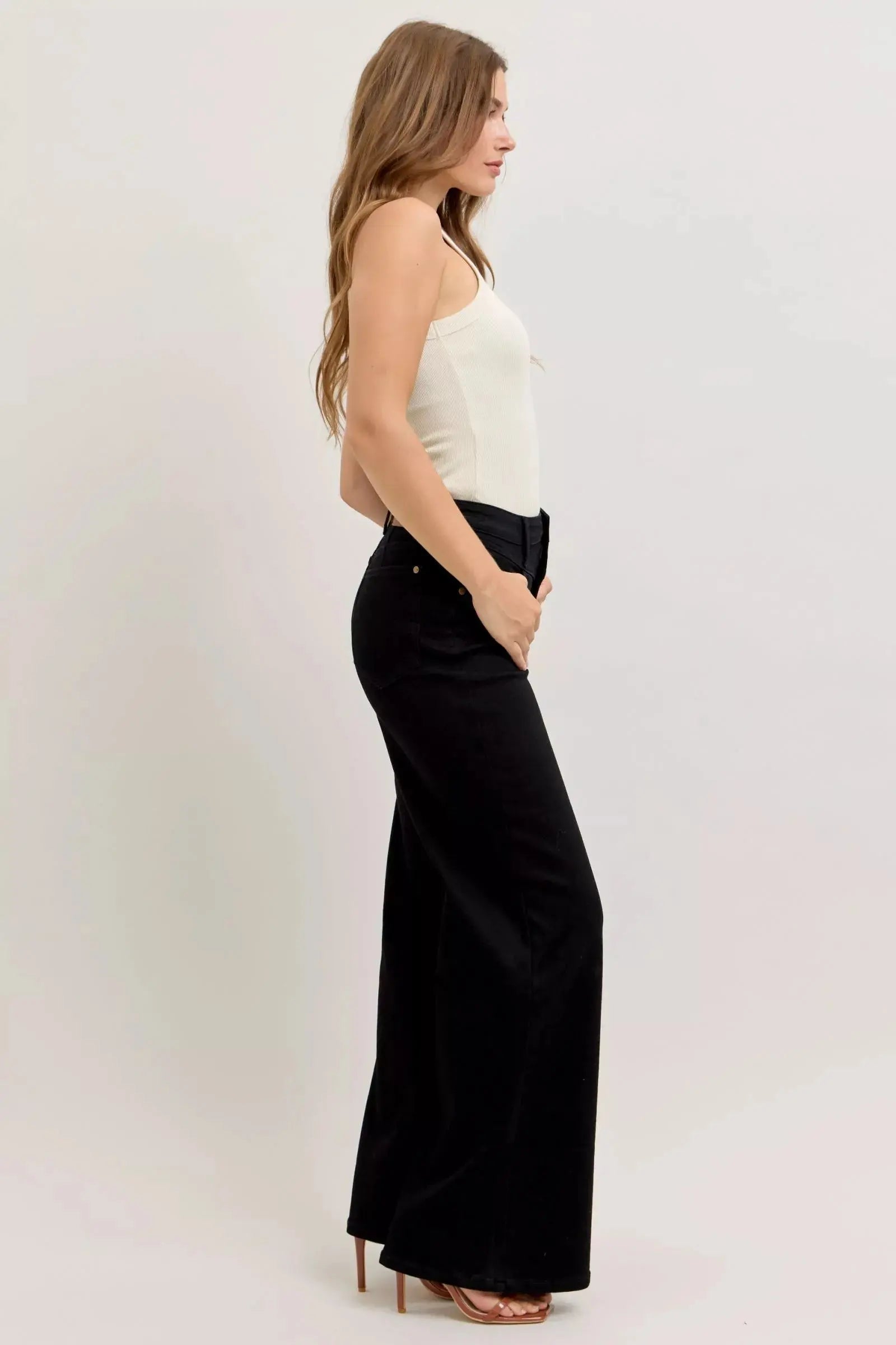 Judy Blue High-Waisted Wide Leg Jeans  Style Ratio