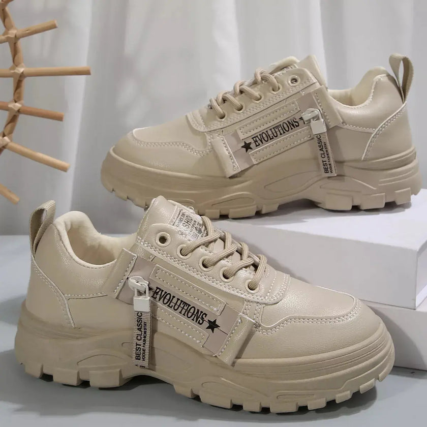 Lace Up Round Toe Athletic  Style Ratio