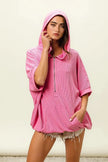BiBi Vintage Washed Waffle Thermal Hoodie  Style Ratio
