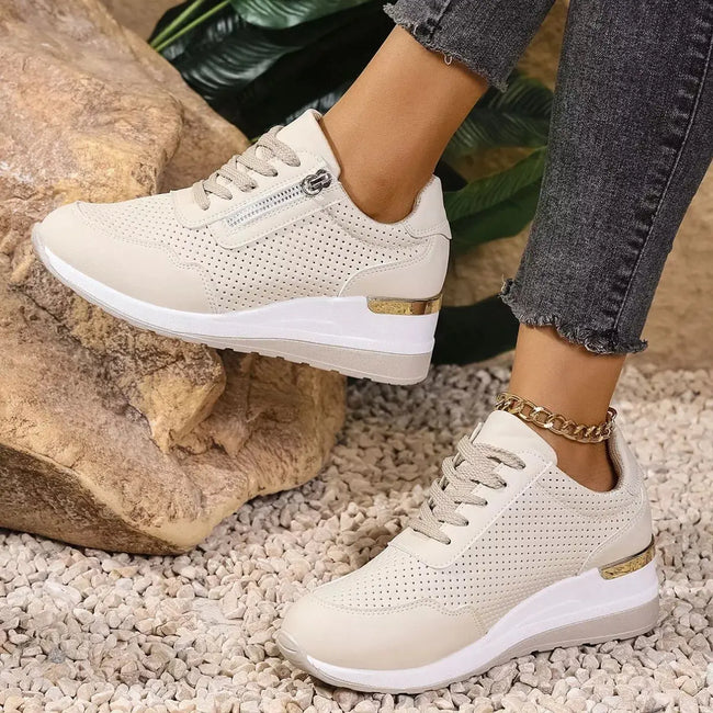 Lace Up Wedge Sneakers  Style Ratio