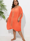 Crochet Trim V-Neck Beach Cover Up  Style Ratio