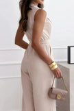 Surplice Sleeveless Jumpsuit  Style Ratio