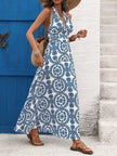 Printed Halter Neck Maxi Dress  Style Ratio