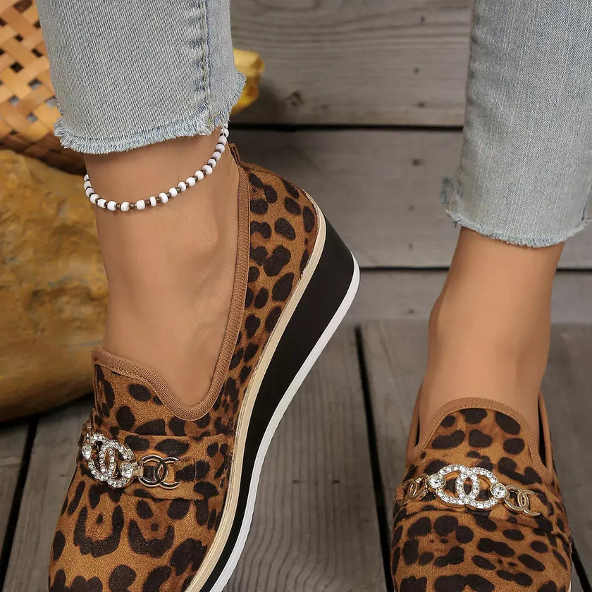 Leopard Print Platform Loafers  Style Ratio