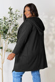 Basic Bae Full Size Hooded Sweater Cardigan  Style Ratio