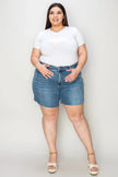 Judy Blue Full Size High Waist Slim Denim Shorts  Style Ratio