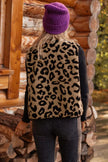 Leopard Print Sherpa Fleece Vest Coat  Style Ratio