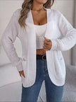 Chunky Knit Open Front Cardigan with Pockets  Style Ratio