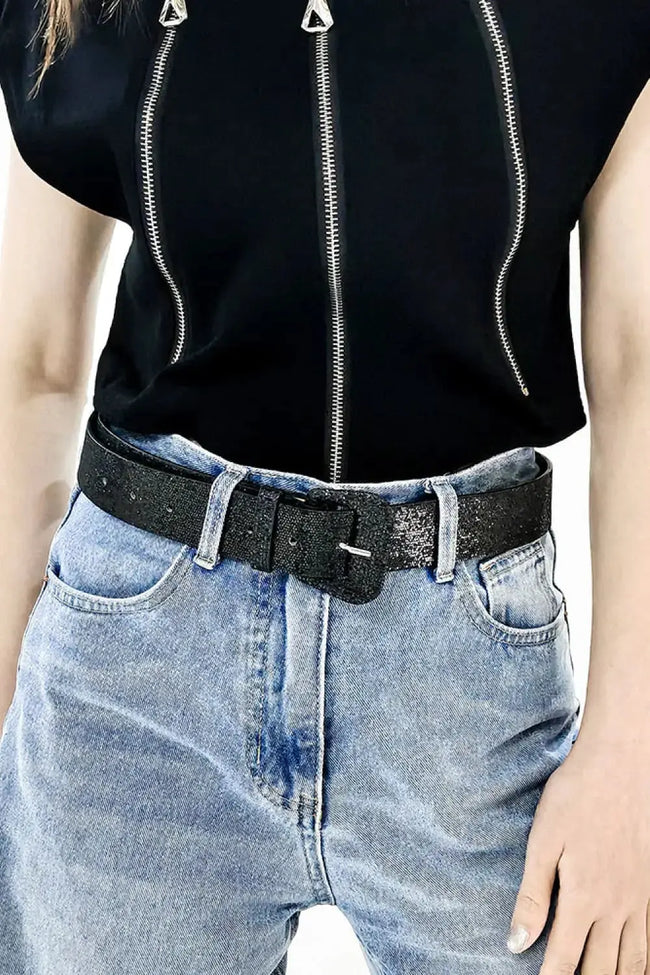 Glitter PU Leather Belt  Style Ratio