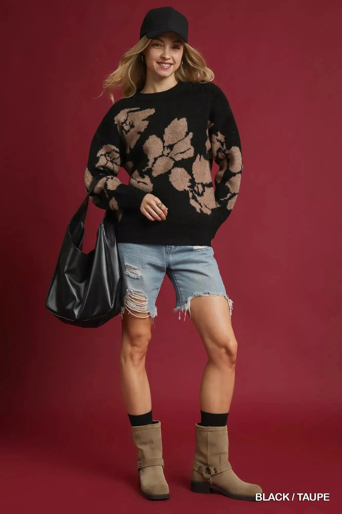 Umgee Floral Long Sleeve Sweater  Style Ratio