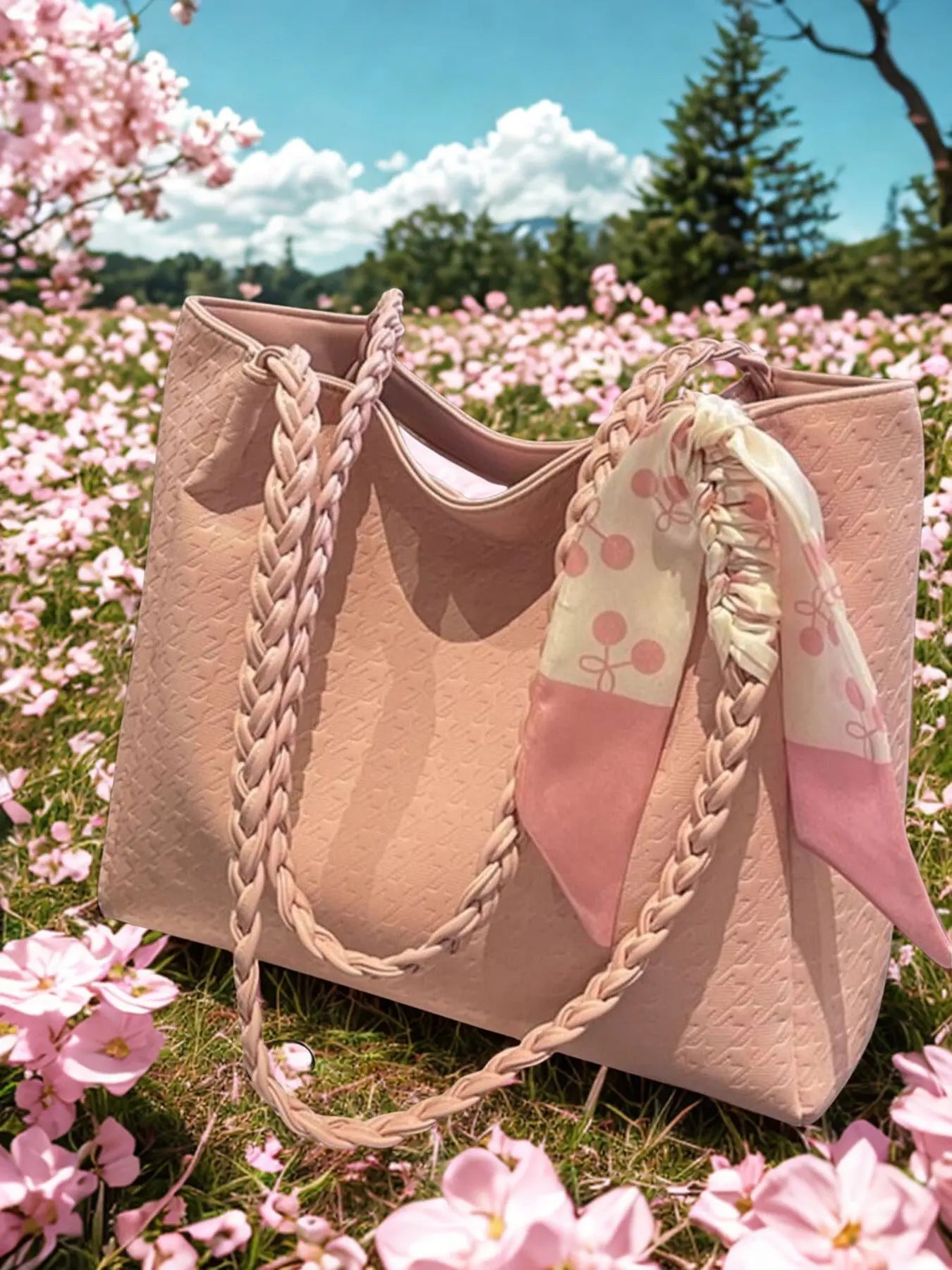 Braided Handle Tote Bag  Style Ratio