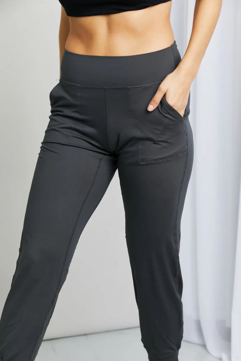 Leggings Depot Wide Waistband Cropped Joggers  Style Ratio