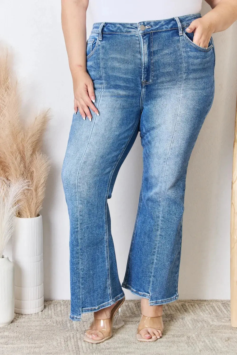 RISEN Full Size High Rise Ankle Flare Jeans  Style Ratio