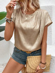 Round Neck Relaxed Fit Short Sleeve Shirt  Style Ratio