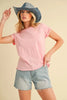 Aemi + Co Lettuce Edge Round Neck Short Sleeve Shirt  Style Ratio