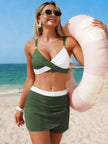 Two Tone Cami and Skort Swim Set  Style Ratio