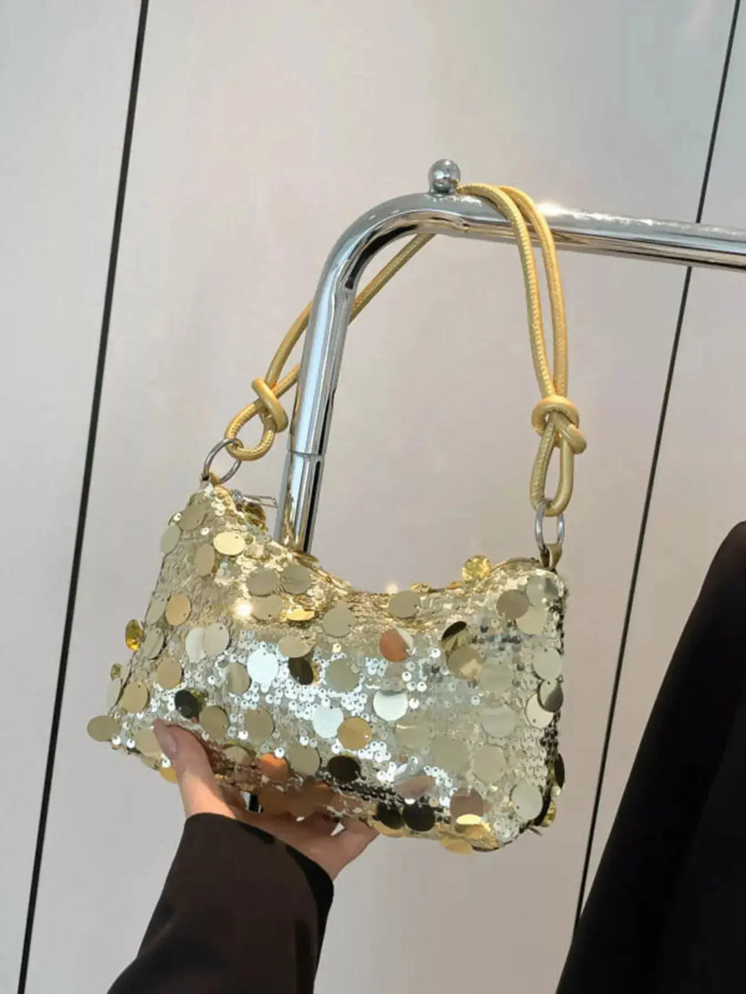 Sequin Embellished Shoulder Bag  Style Ratio
